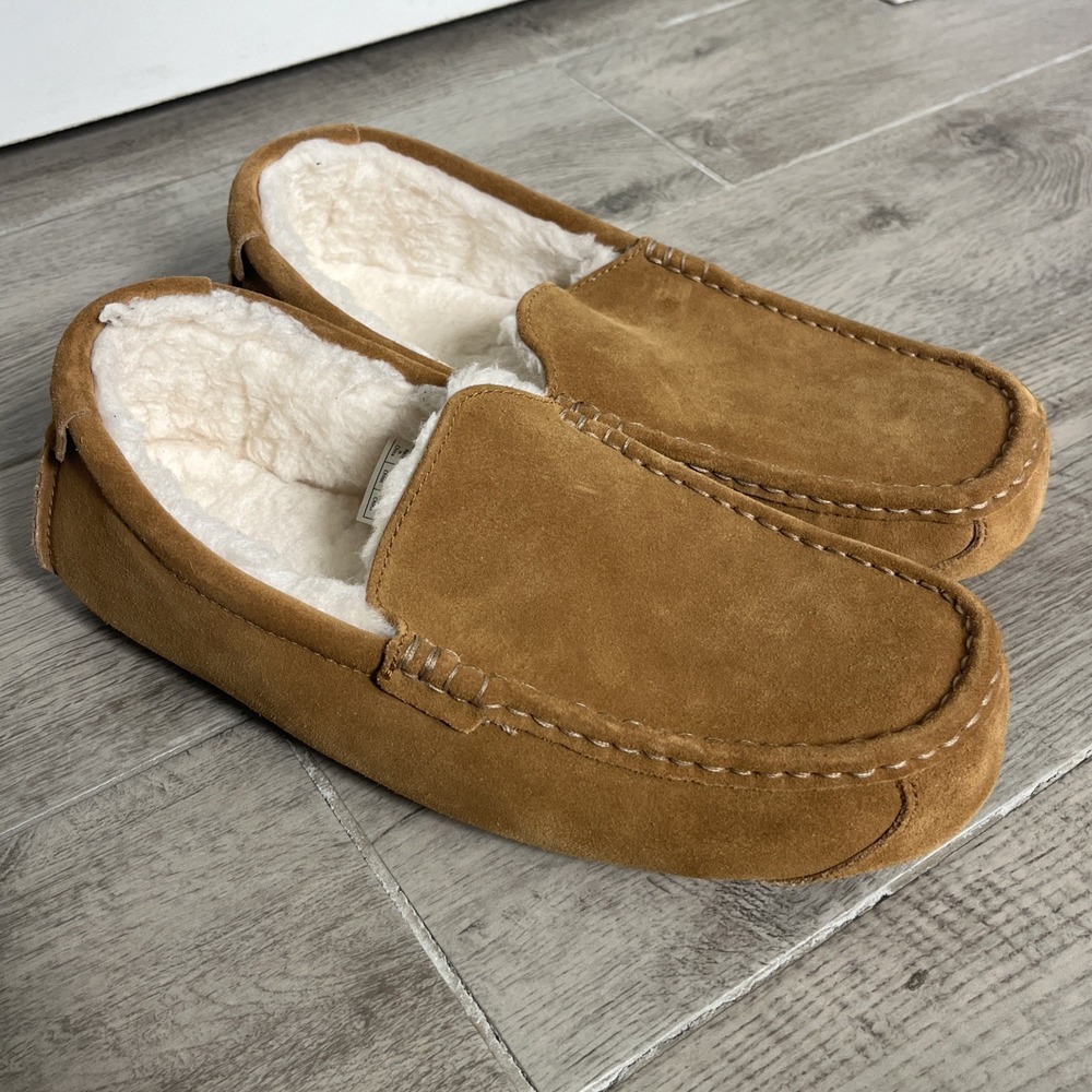Koolaburra by Ugg Tipton Smooth Slip On Slippers Mens Sz 11 Chestnut 1105893